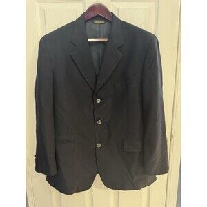 Brooks Brothers Navy Blazer 41SH 3 button(silver Pearl) Hopsack Wool